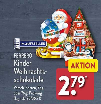 FERRERO Kinder Weihnachtsschokolade