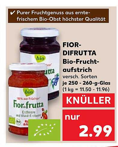 FIOR-DIFRUTTA Bio-Fruchtaufstrich