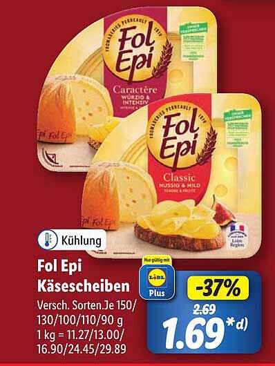 Fol Epi Käse scheiben