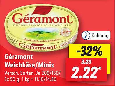 Géramont Weichkäse/Minis