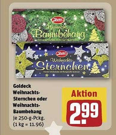 Goldeck Weihnachts-Sternchen oder Weihnachts-Baumbehang