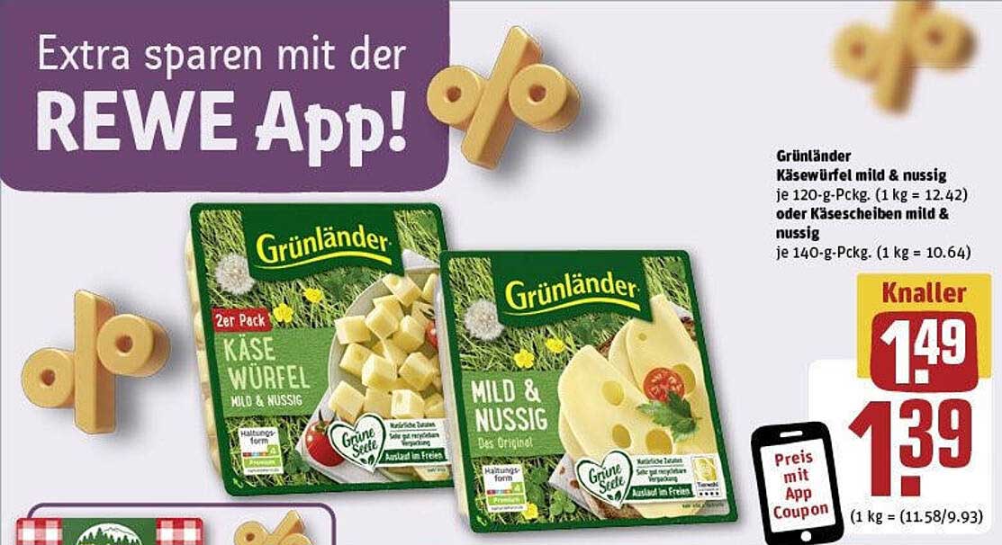 Grünländer Käsewürfel mild & nussig