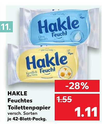 HAKLE Feuchtes Toilettenpapier