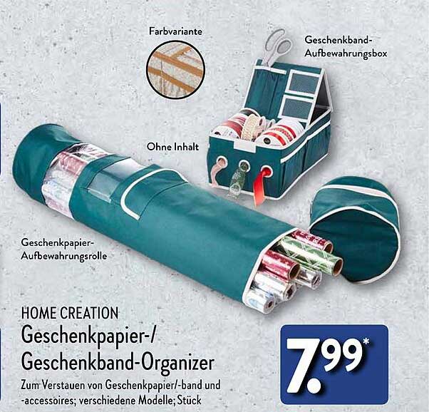 HOME CREATION Geschenkpapier-/Geschenkband-Organizer