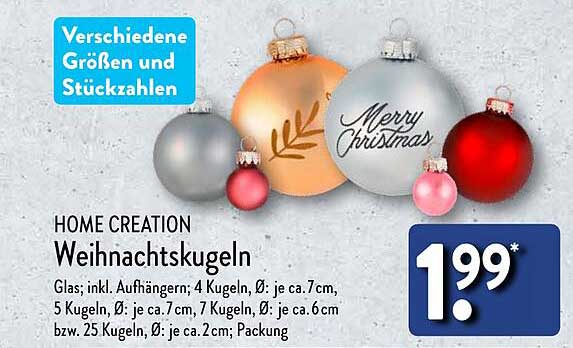 HOME CREATION Weihnachtskugeln