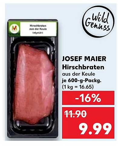 JOSEF MAIER Hirschbraten aus der Keule