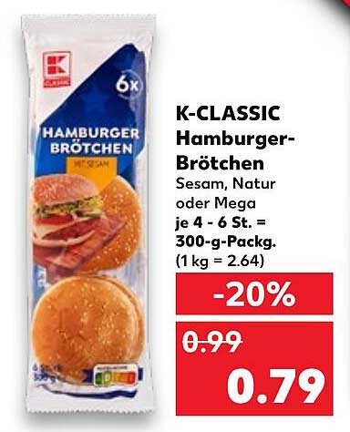 K-CLASSIC Hamburger-Brötchen