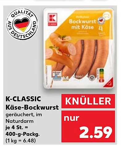 K-CLASSIC Käse-Bockwurst