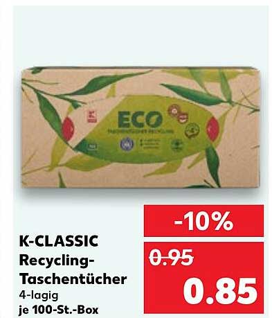 K-CLASSIC Recycling-Taschentücher