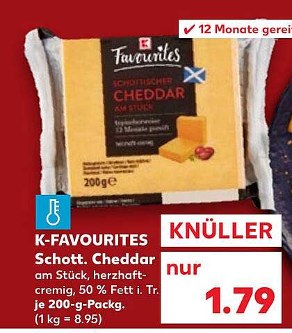 K-FAVOURITES Schott. Cheddar am Stück