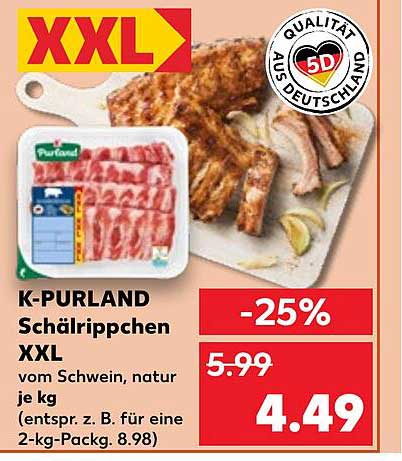 K-PURLAND Schälrippchen XXL