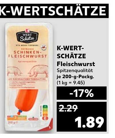 K-WERT-SCHÄTZE Schinken-Fleischwurst