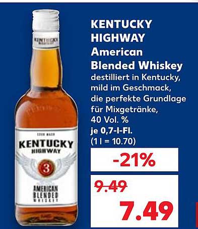 KENTUCKY HIGHWAY American Blended Whiskey