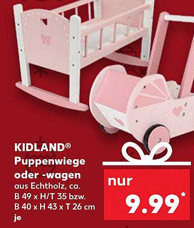 KIDLAND® Puppenwiege oder -wagen