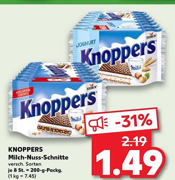 KNOPPERS Milch-Nuss-Schnitte