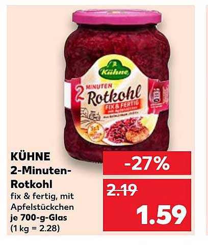 KÜHNE 2-Minuten-Rotkohl