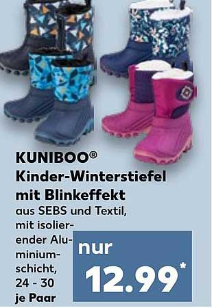 KUNIBOO® Kinder-Winterstiefel mit Blinkeffekt