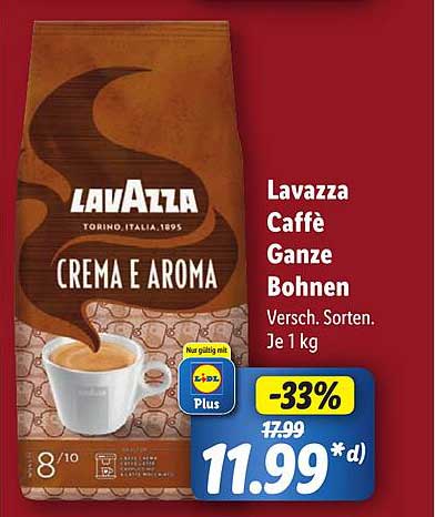 Lavazza Caffè Ganze Bohnen