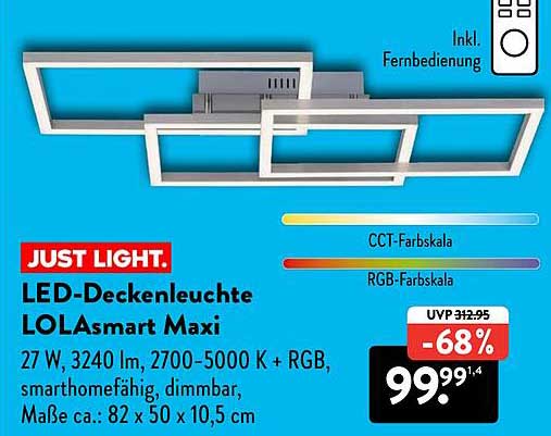 LED-Deckenleuchte LOLAsmart Maxi