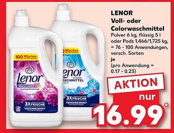 LENOR Voll- oder Colorwaschmittel