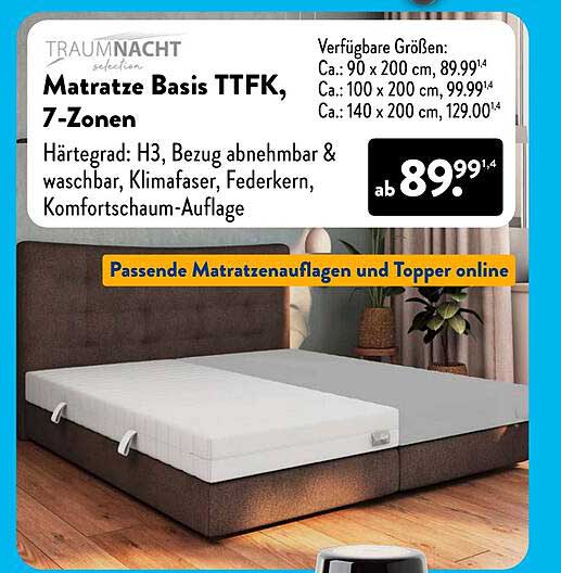 Matratze Basis TTFK, 7-Zonen