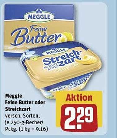 Meggle Feine Butter oder Streichzart