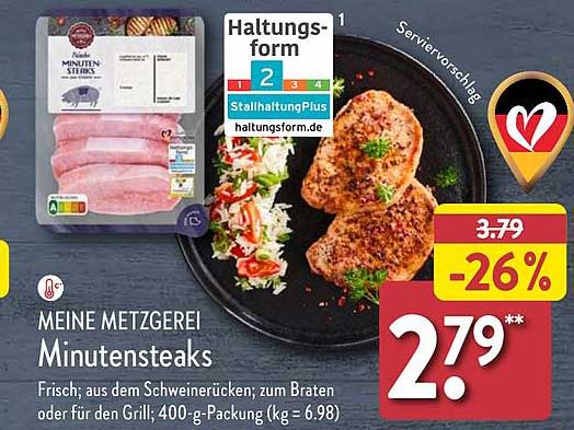 MEINE METZGEREI Minutenssteaks