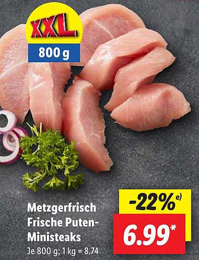 Metzgerfrisch Frische Puten-Ministeaks