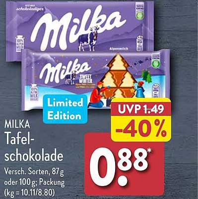 MILKA Tafelschokolade