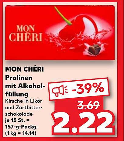 MON CHÉRI Pralinen mit Alkoholfüllung