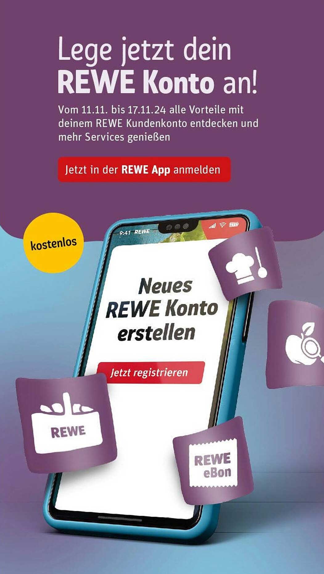 Neues REWE Konto erstellen