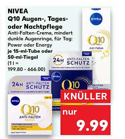 NIVEA Q10 Augen-, Tages- oder Nachtpflege