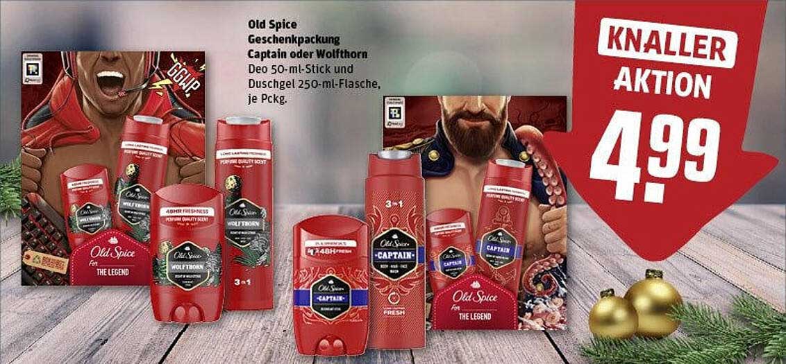 Old Spice Geschenkpackung Captain oder Wolffthorn