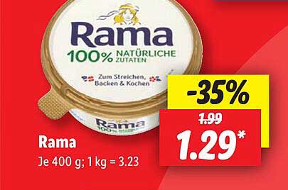 Rama 100% NATÜRLICHE ZUTATEN