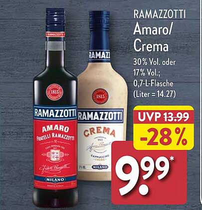 RAMAZZOTTI Amaro/Crema