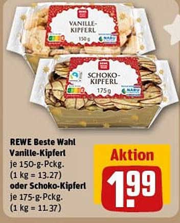 REWE Beste Wahl Vanille-Kipferl oder Schoko-Kipferl