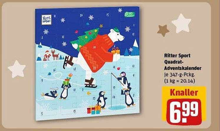 Ritter Sport Quadrat-Adventskalender