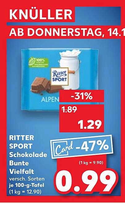 RITTER SPORT Schokolade Bunte Vielfalt