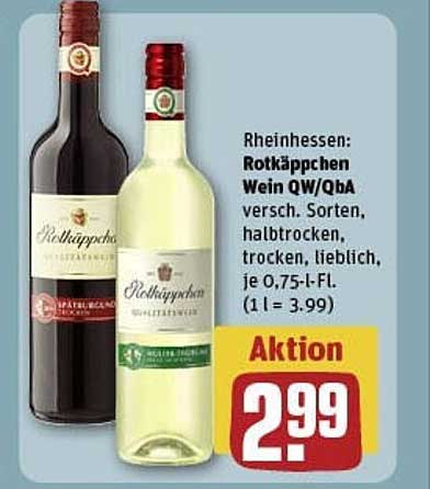 Rotkäppchen Wein QW/QbA versch. Sorten