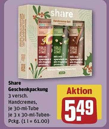 Share Geschenkpakkung Handcreme-Set