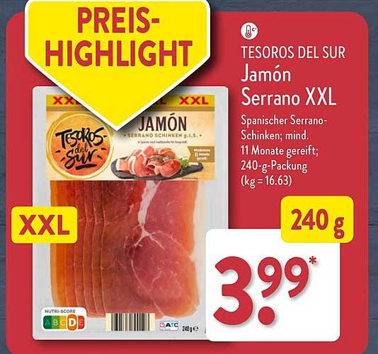 Tesoros del Sur Jamón Serrano XXL