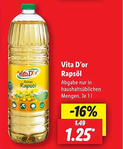 Vita D'or Rapsöl