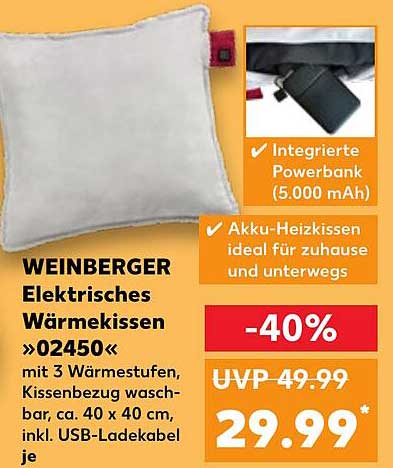 WEINBERGER Elektrisches Wärmekissen »02450«