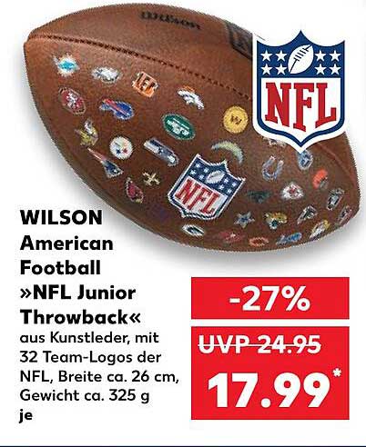 WILSON American Football »NFL Junior Throwback«