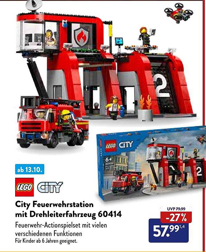 City Feuerwehrstation mit Drehleiterfahrzeug 60414