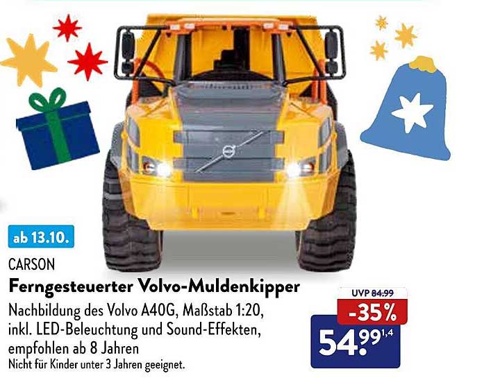 Ferngesteuerter Volvo-Muldenkipper