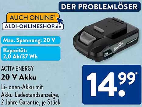 ACTIV ENERGY 20 V Akku