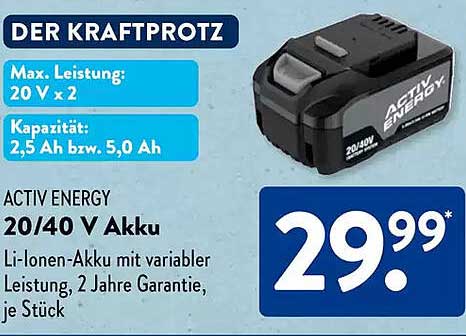 ACTIV ENERGY 20/40 V Akku