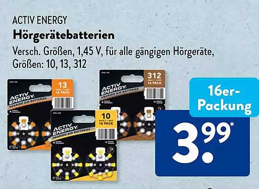 ACTIV ENERGY Hörgerätebatterien