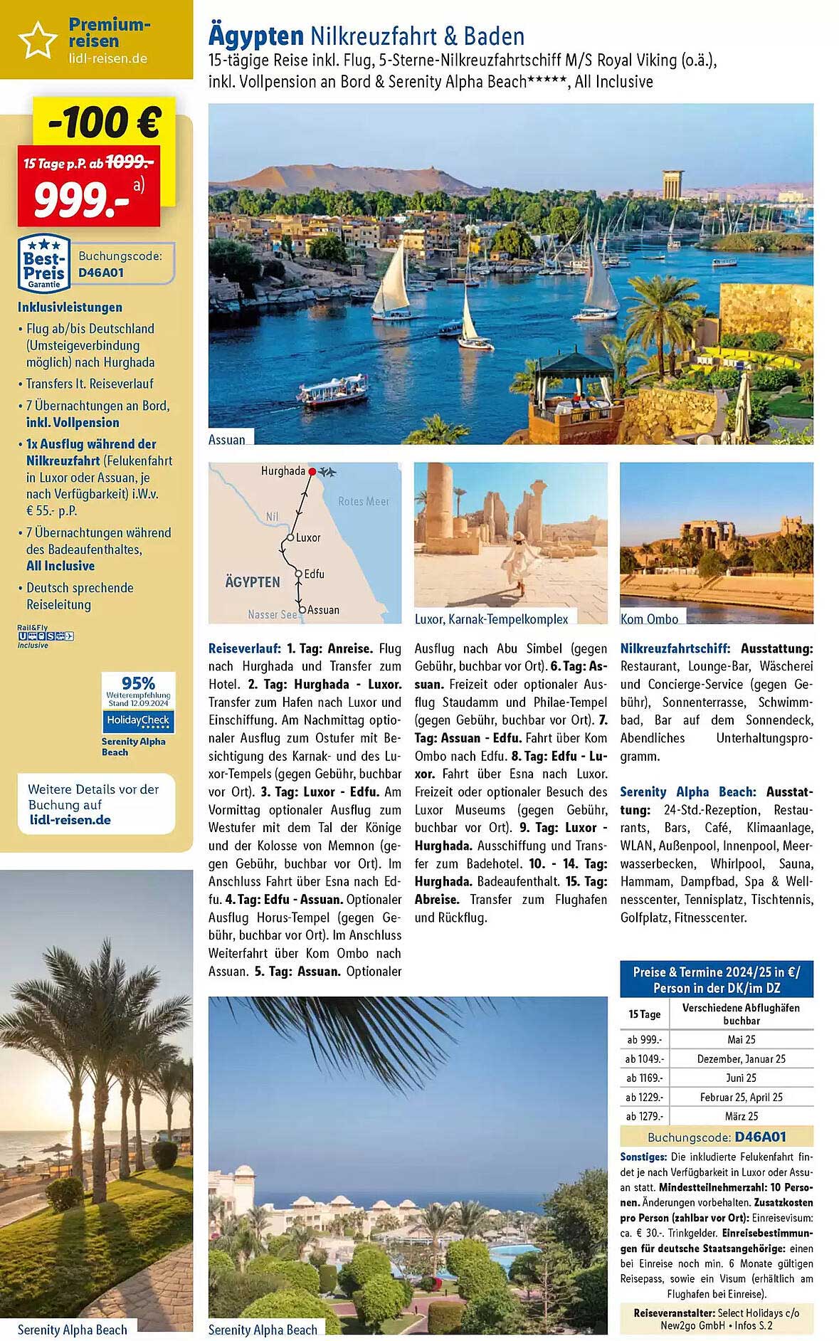 Ägypten Nilkreuzfahrt & Baden